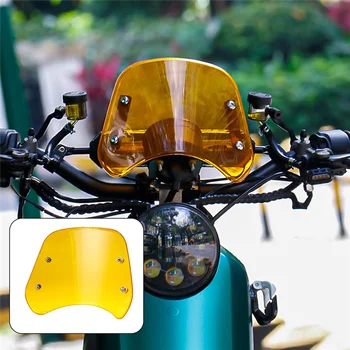 1 комплект лобового стекла мотоцикла 5-7-дюймовая фара, ветрозащитное стекло, универсальное для