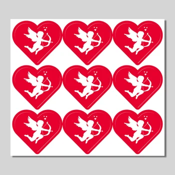 18-90 шт. Наклейки на День Святого Валентина в форме сердца, наклейка для украшения подарочной упаковки, наклейки для подарочной коробки, принадлежности для рукоделия Adesivos