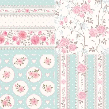 24 ШТ Розовых цветов для свадебных открыток для девочек, материалы для изготовления открыток своими руками, принадлежности для скрапбукинга, Винтажная оригинальность, фоновая декоративная бумага