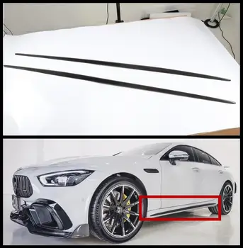 2шт Комплект боковых удлинителей кузова из настоящего углеродного волокна, Крышка для губ для Mercedes Benz AMG GT50 GT53 GT63 GT63S 2019-2023