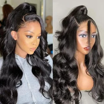 YATUWIN 32-дюймовые парики из человеческих волос для чернокожих женщин, объемные кружевные парики спереди, парики с закрытием 180% плотности, Бразильские натуральные человеческие волосы