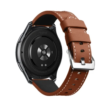 Аксессуар для поддержки смарт-часов KX4A Quick Release Smartwatch, кожаный браслет, устойчивый к разрыву, подходит для realme-Watch T1