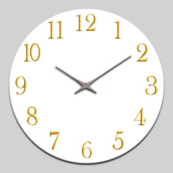 Бесшумные, не тикающие настенные часы Современная гостиная Кухня Круглый декор стен 10-дюймовые простые кварцевые часы в европейском стиле с цифрами