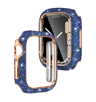 для Apple Watch 7 Защитный чехол для часов Apple Star Diamond Case 41 мм Жесткий чехол Crystal Flash Diamond 45 мм 40 мм 44 мм