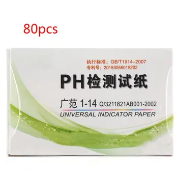 Значение PH 1-14 Щелочная кислота Лакмусовая бумажка Тестер 80 полосок PH метров