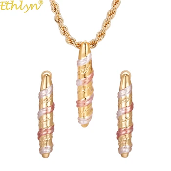 Индивидуальный дизайн Ethlyn, Нигрийское Розовое золото, серьги-подвески большого размера, ювелирные изделия для свадебной вечеринки, ювелирные изделия