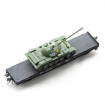 Китайский Основной Боевой Танк Type 59 в масштабе 1: 87, Армейская Зеленая Модель Бронетранспортера с Бортовым Прицепом NX70, Коллекционный Подарок Для Фанатов