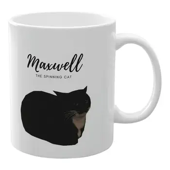Кофейные кружки для кошек Мультяшные кошачьи кружки Кофейные чашки с черной керамической чашкой Модный и удобный захват С-образной ручкой Подарок для друзей