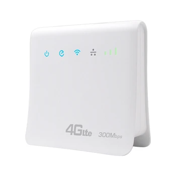 Маршрутизаторы Wi-Fi со скоростью 300 Мбит / с, мобильный маршрутизатор 4G LTE CPE с портом LAN, поддержка SIM-карты, портативный беспроводной маршрутизатор Wi-Fi-EU Plug