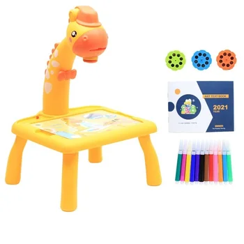 Мини Светодиодный проектор Стол для рисования Световая игрушка для детей Детская доска для рисования Маленький стол Обучающий Инструмент для рисования Ремесло