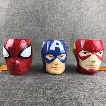Мультяшная Кружка Marvel Альянс Мстителей Американский Капитан Керамическая Чашка Человек-Паук Халк Подарочная Мультяшная Чашка Для Воды Чашки и Кружки Рукоятка