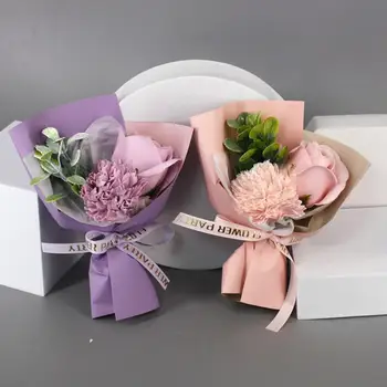 Неувядающий Водонепроницаемый Замечательный подарок на День Святого Валентина, Искусственные Цветы, Маленький букет, Имитирующий Букет для подруги