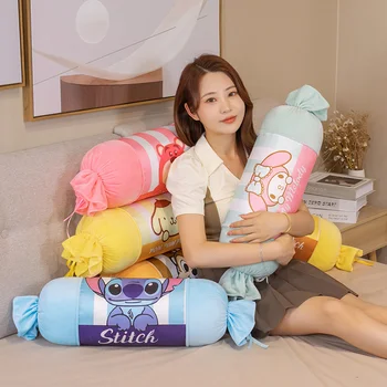 Плюшевая подушка Sanrio Hello Kitty, плюшевая подушка Melody Pudding Dog Stitch, Съемная моющаяся длинная подушка для сна, Рождественский подарок для девочек