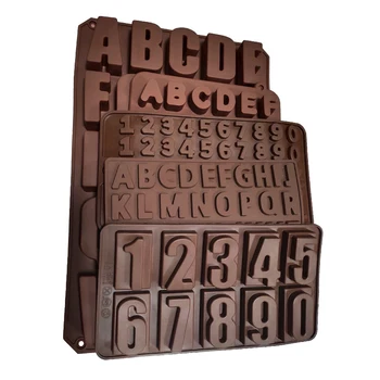 Цифры и буквы Meibum Силиконовая форма для шоколада, Желейных конфет, Инструментов для выпечки, Формы для торта на День рождения, Украшения для десертов, Формы для выпечки
