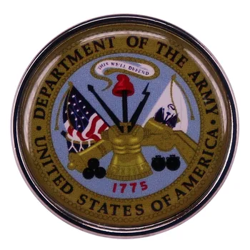 Эмалевый значок-булавка с логотипом армии США